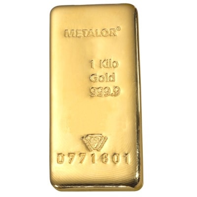 Metalor Singapore 1kg 999.9 Pure Gold Bar